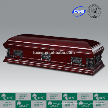 LUXES Funeral serviço americano venda quente caixões de madeira MDF